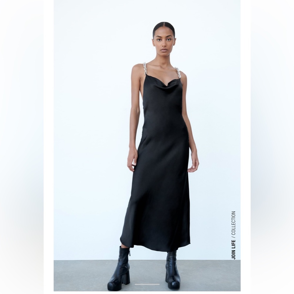 Zara Black Midi Dress